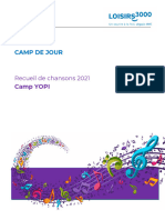 Carnet de Chansons Camp YOPI - 2021