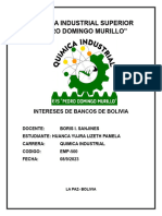 Interes en Bancos de Bolivia