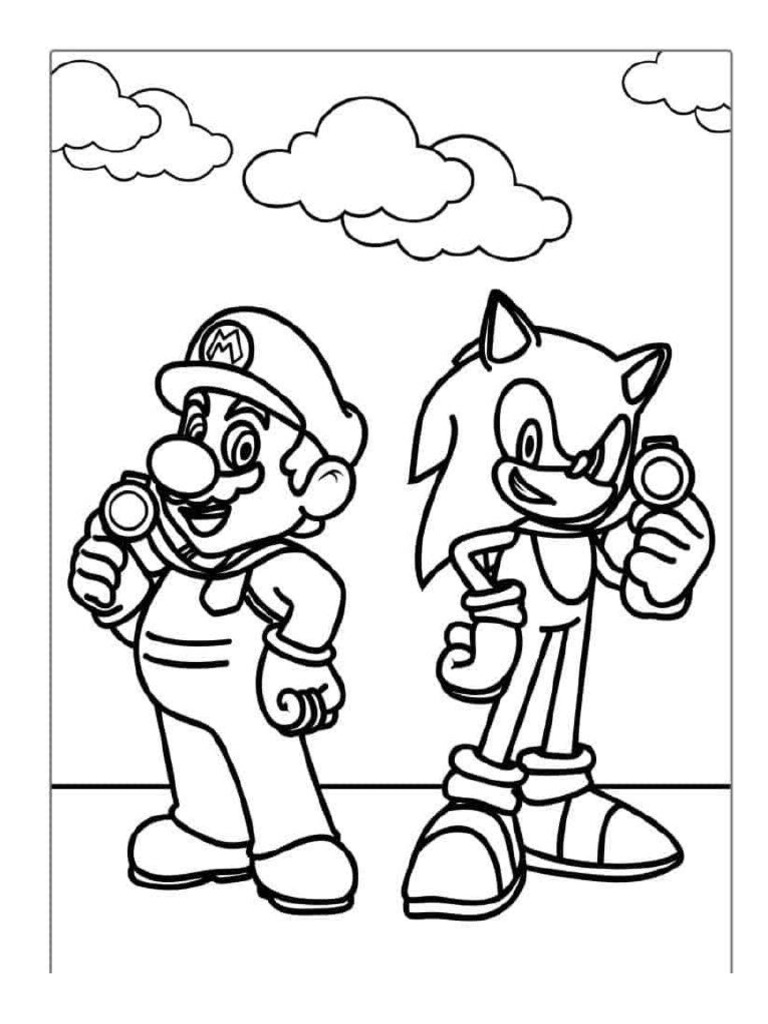 DIBUJO DE MARIO Y SONIC | PDF