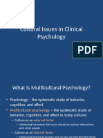 Cultural Issues in Clinical Psychology