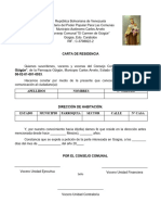 Carta de residencia El Carmen