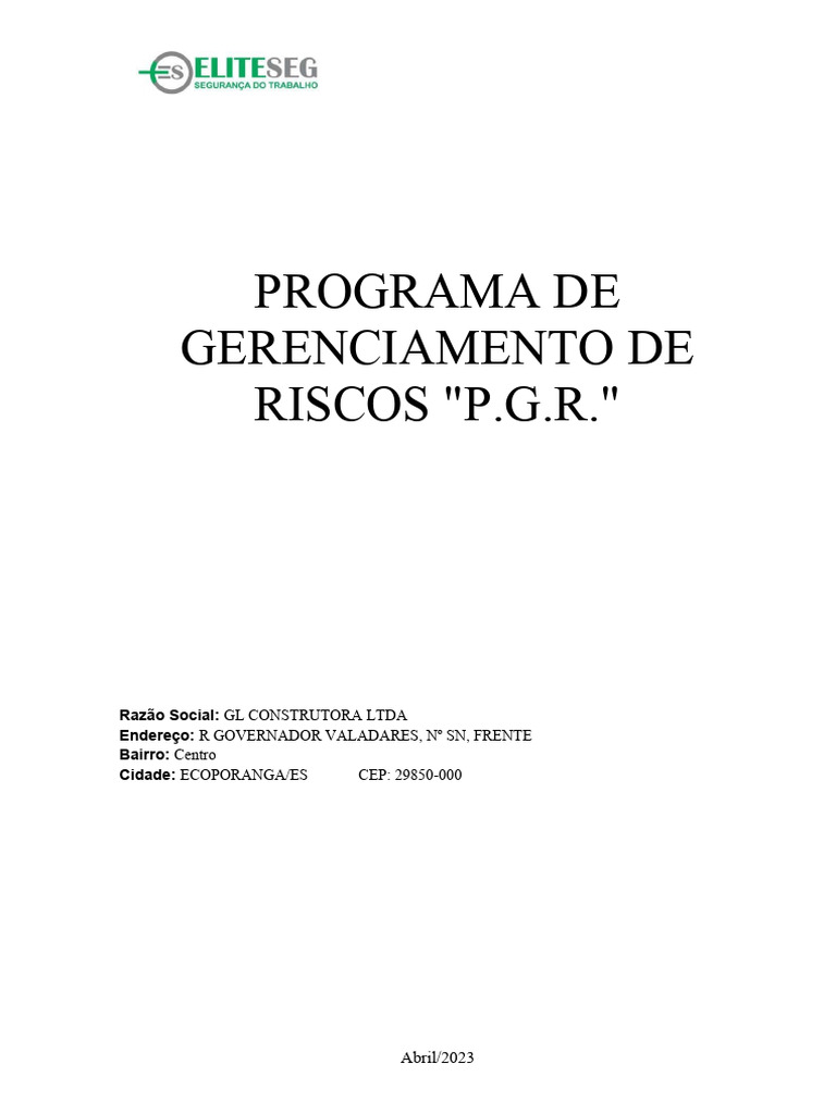 Programa de Gerenciamento de Riscos | PDF | Qualidade (negócios ...