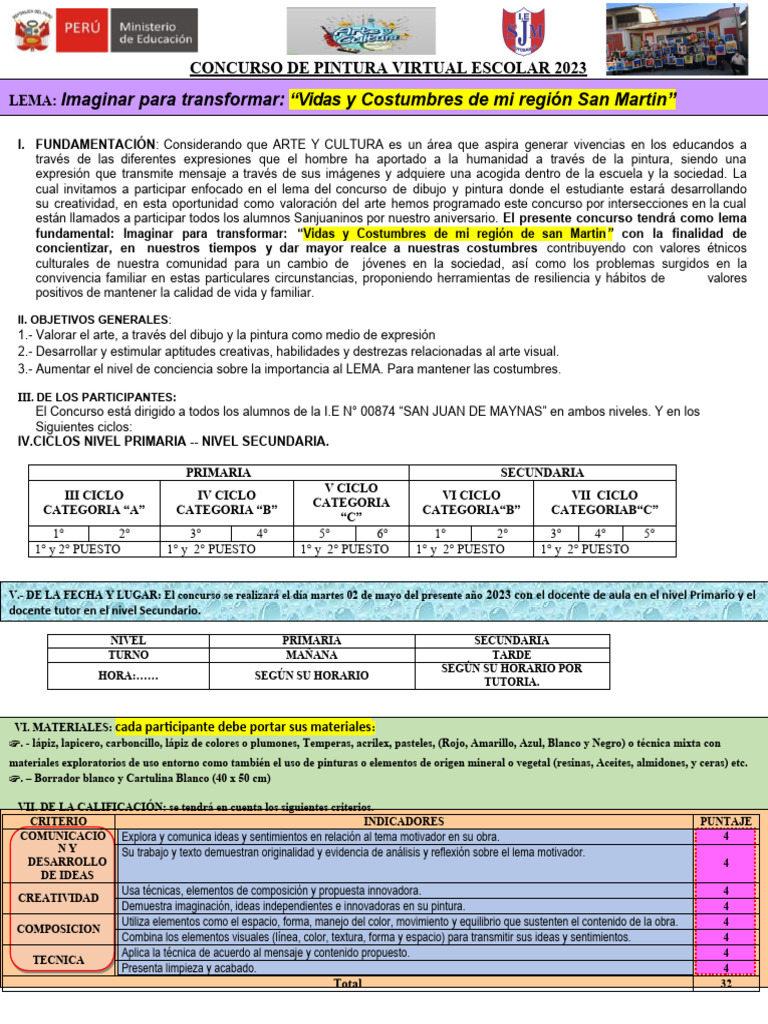 bases-para-el-concurso-de-pintura-escolar-2023-pdf-dibujo-pinturas