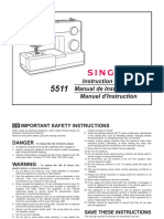 Singer 5511 Sewing Machine Instruction Manual