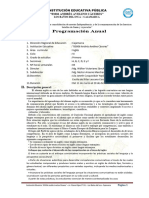 Programación Anual - 1RO