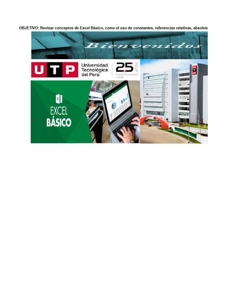 Curso de Excel Básico UTP | PDF