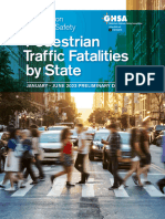 Pedestrian Traffic Fatalities by State, January-June 2023 Preliminary Data