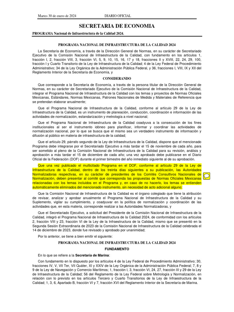 2024 - 01 - 30 - MAT - Seeco PROGRAMA NACIONAL DE INFRAESTRUCTURA DE LA ...