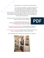 Planejando a Organização de Closet Ou Guarda-roupas