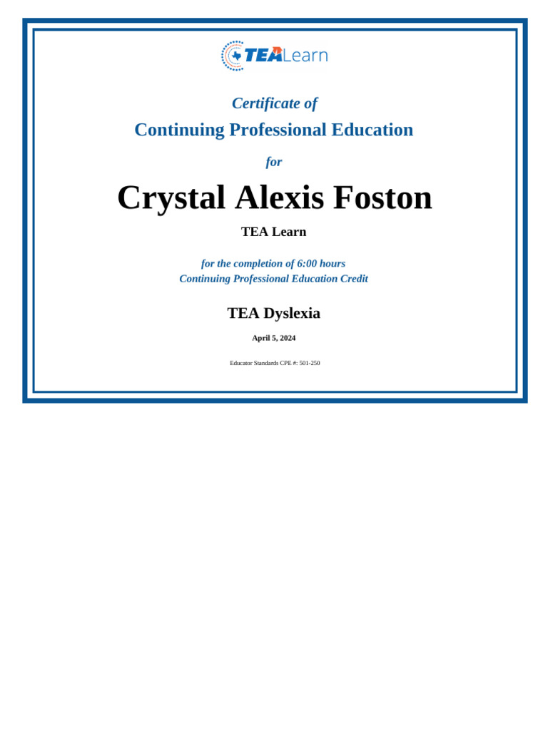 crystal foston teachworthy dyslexia certificate tea 1 PDF