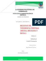 Medidas de Tendencia Central (Media, Mediana y Moda)