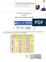 2º Año CB Actividad de Diagnóstico Lengua Extranjera Inglés