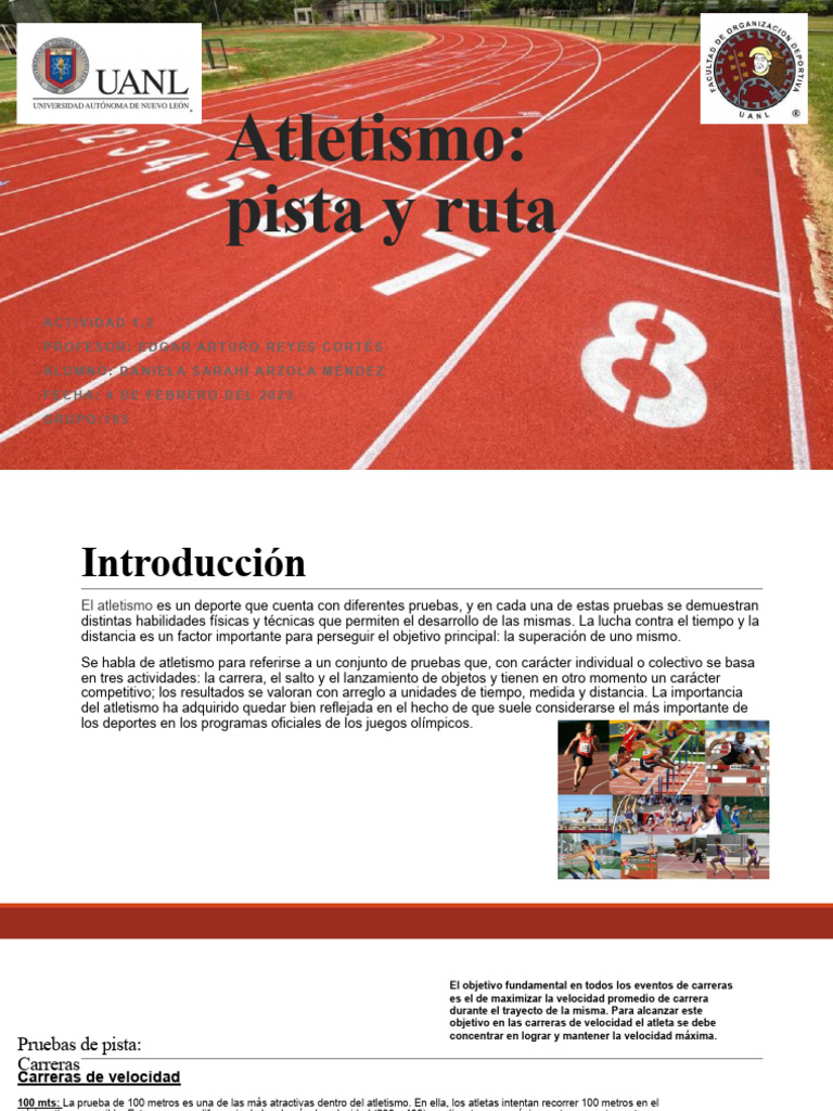 Pruebas y fundamentos del atletismo | PDF | Deporte del atletismo ...