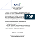 Comunicado Ao Mercado Reducao de Participacao Relevante BlackRock Com Carta