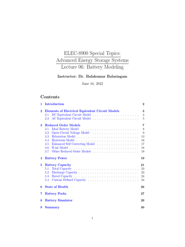 Battery Cell Modeling Techniques | PDF | Lithium Ion Battery ...