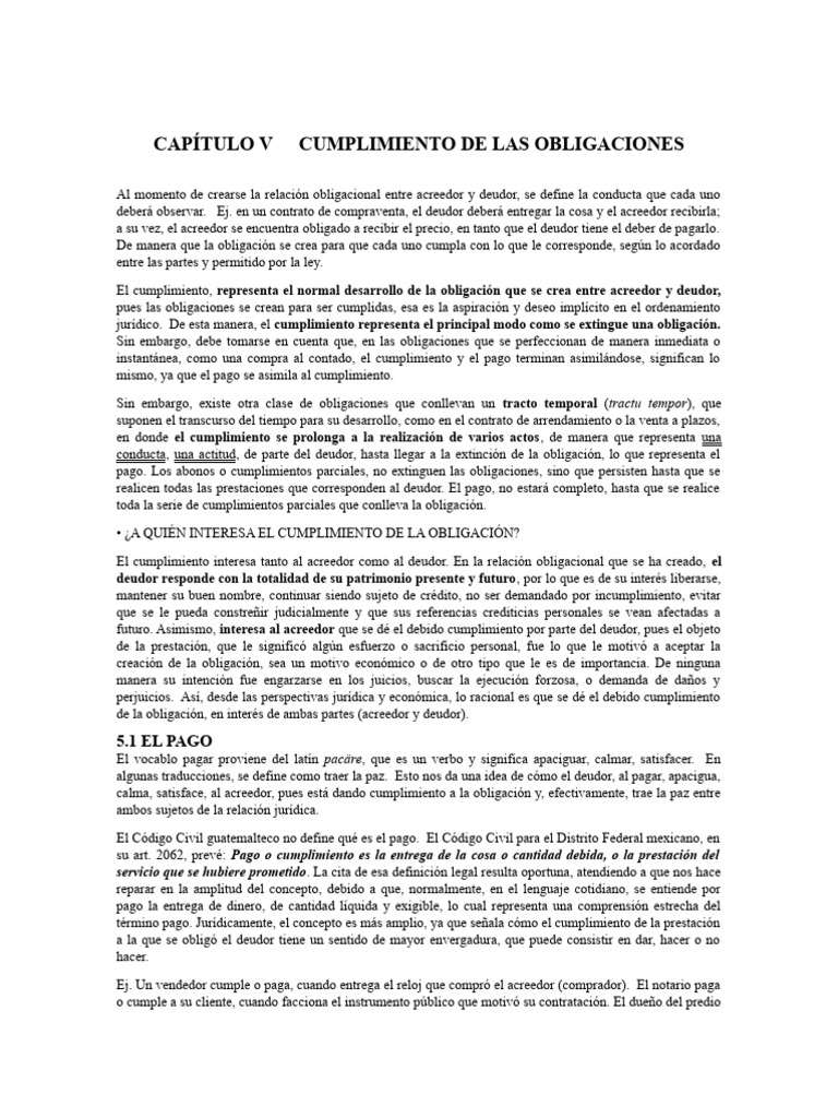 Cumplimiento de Obligaciones y Pago | PDF | Pagos | Subrogación