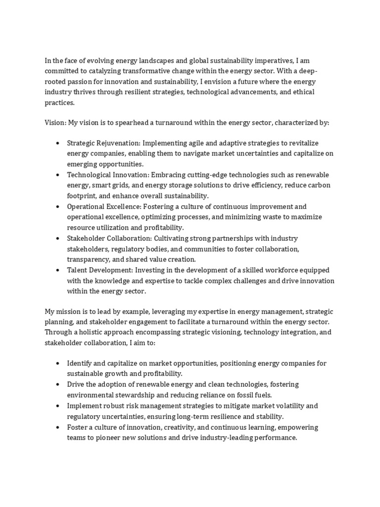 Transforming the Energy Sector for Sustainability | PDF | Innovation ...