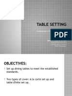 (9) Table Setting