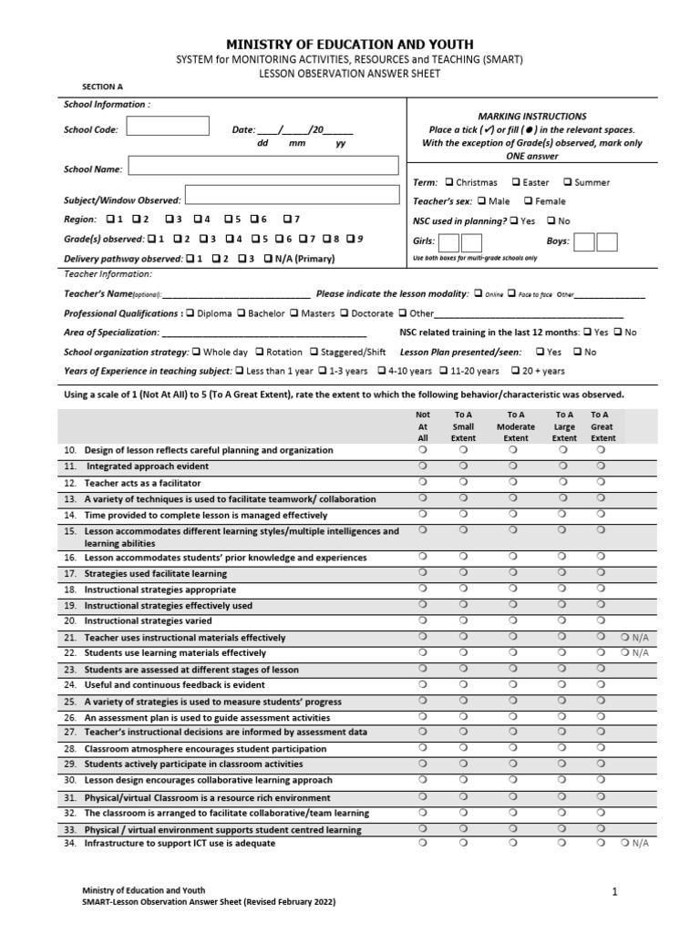 Lesson Observation Form 2022 8962