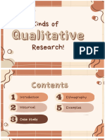 Kinds of Qualitative Research