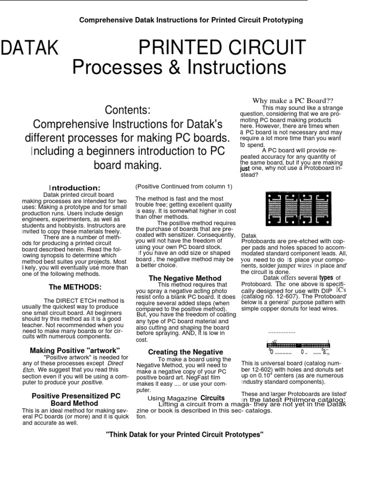 How To Make Printed Circuit Boards | PDF