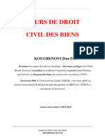 Fascicule de Cours de Droit Biens Universités-1