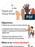 Chapter 2 Lesson 6 the Self in the Digital and Virtual World