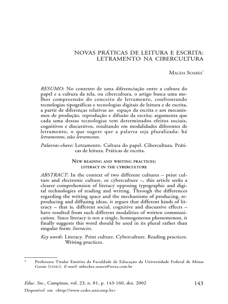 Novas Práticas de Leitura e Escrita - 240324 - 181616 | PDF ...