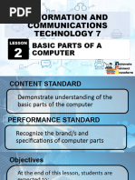 ICT 7 LESSON 2 Basic Parts of A Computer