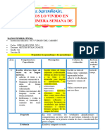 3° SESIÓN DÍA 1 COM ESCRIBIMOS LO VIVIDO EN NUESTRA PRIMERA SEMANA DE CLASES