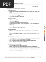 UNIT-I Introduction and Syntax of Python Program