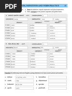 13 Test Revision 1 - Imperatives, Infintives and Verbs