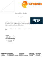 Carta Laboral Pedro Antonio Castellano Sandoval