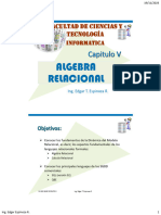 Algebra Relacional: Capitulo V