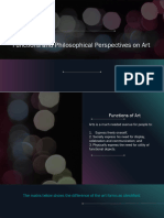 Functions and Philosophical Perspective of Art