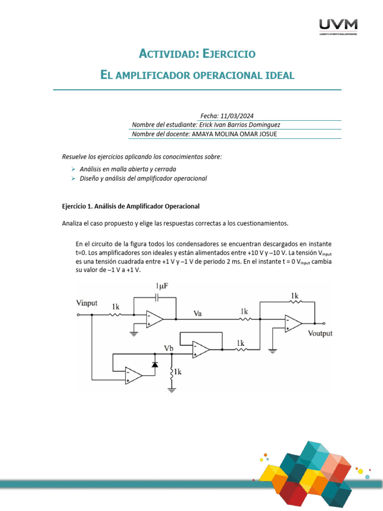 Eibd 2 | PDF | Amplificador operacional | Circuitos electrónicos