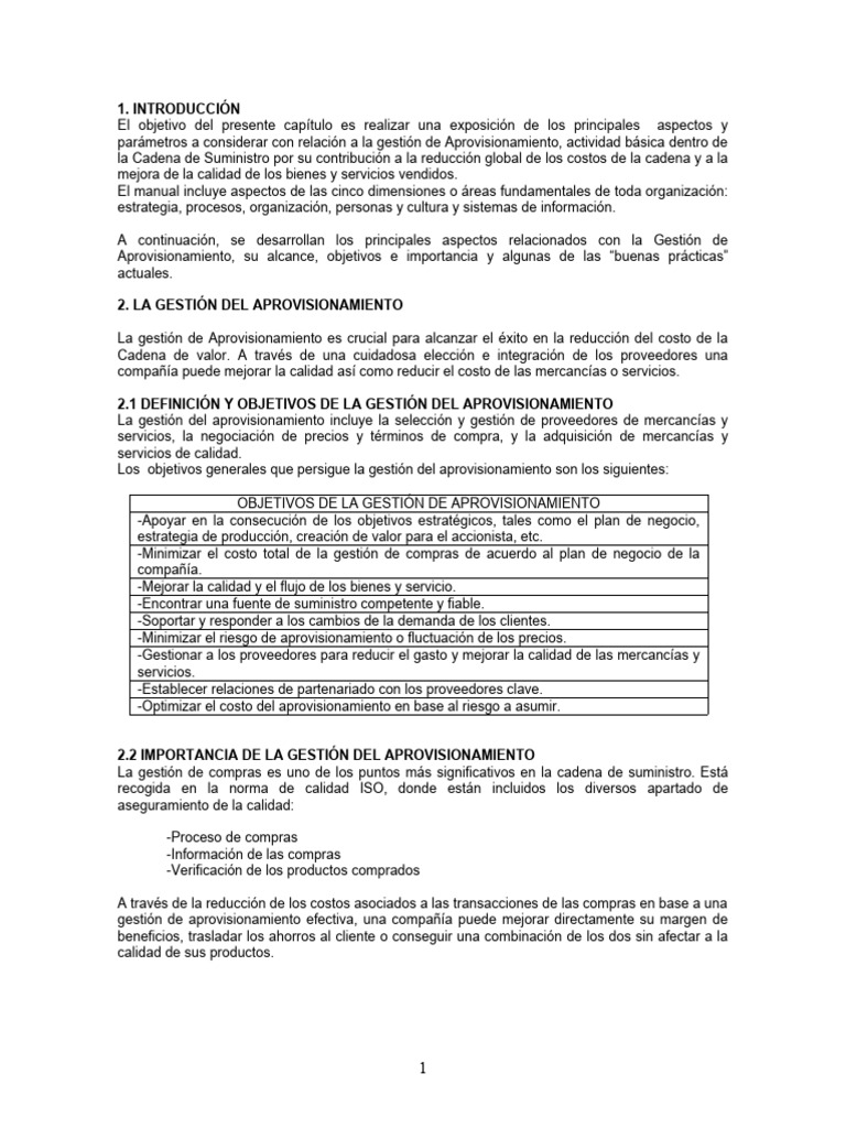 4 Gestion Aprovisionamiento | PDF | Obtención | Calidad (comercial)