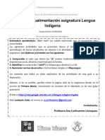 Guía Retroalimentación Primero Básico Lengua Indígena 6 7 8