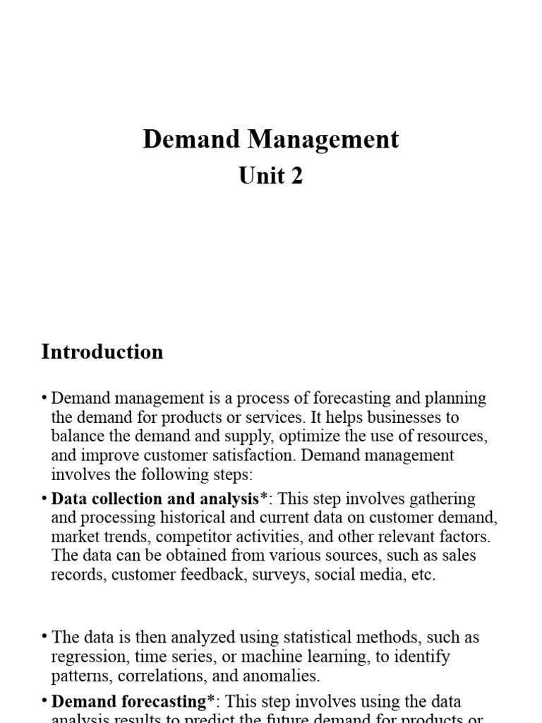 Effective Demand Management Strategies | PDF | Enterprise Resource ...