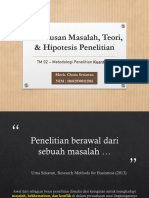 Perumusan Masalah, Teori, & Hipotesis Penelitian