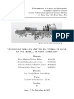 Análisis de Fallas en Válvulas de Control de Vapor en Una Central de Ciclo Combinado