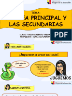 Clase La Idea Principal y Secundaria