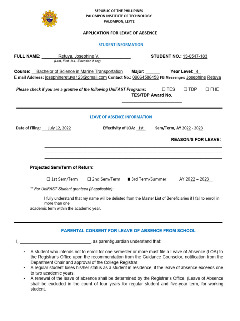 Pit Loa Template 2022 PDF