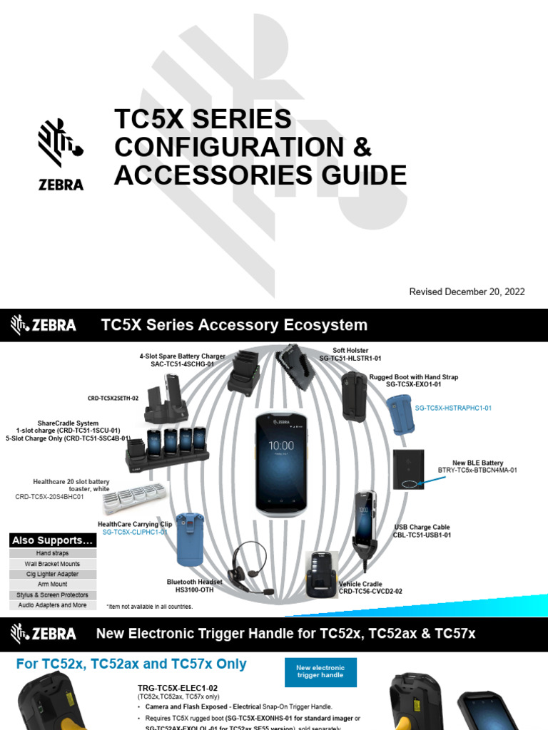 tc5x Guide Configuration and Accessories en Us | PDF | Usb | Battery ...
