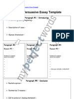 Persuasive Essay Template PDF