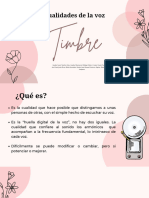 Exposición Cualidades de La Voz Timbre PDF