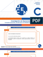 1 ICI Investigación de Operaciones S1 PPT1 Conceptos Generales e Introduccion A Los Modelos de Optimizacion