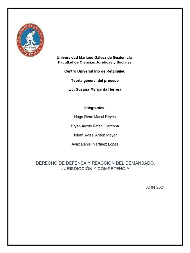 HOJA+DE+TRABAJO+ACTITUDES+DEL+DEMANDADO%2C+JURISDICCI%C3%93N+Y ...