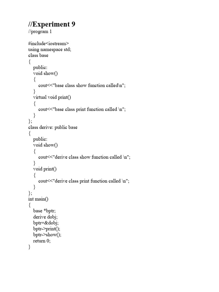 C++ Inheritance and Templates Examples | PDF