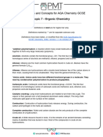 Definitions - Topic 7 Organic Chemistry - AQA Chemistry GCSE 